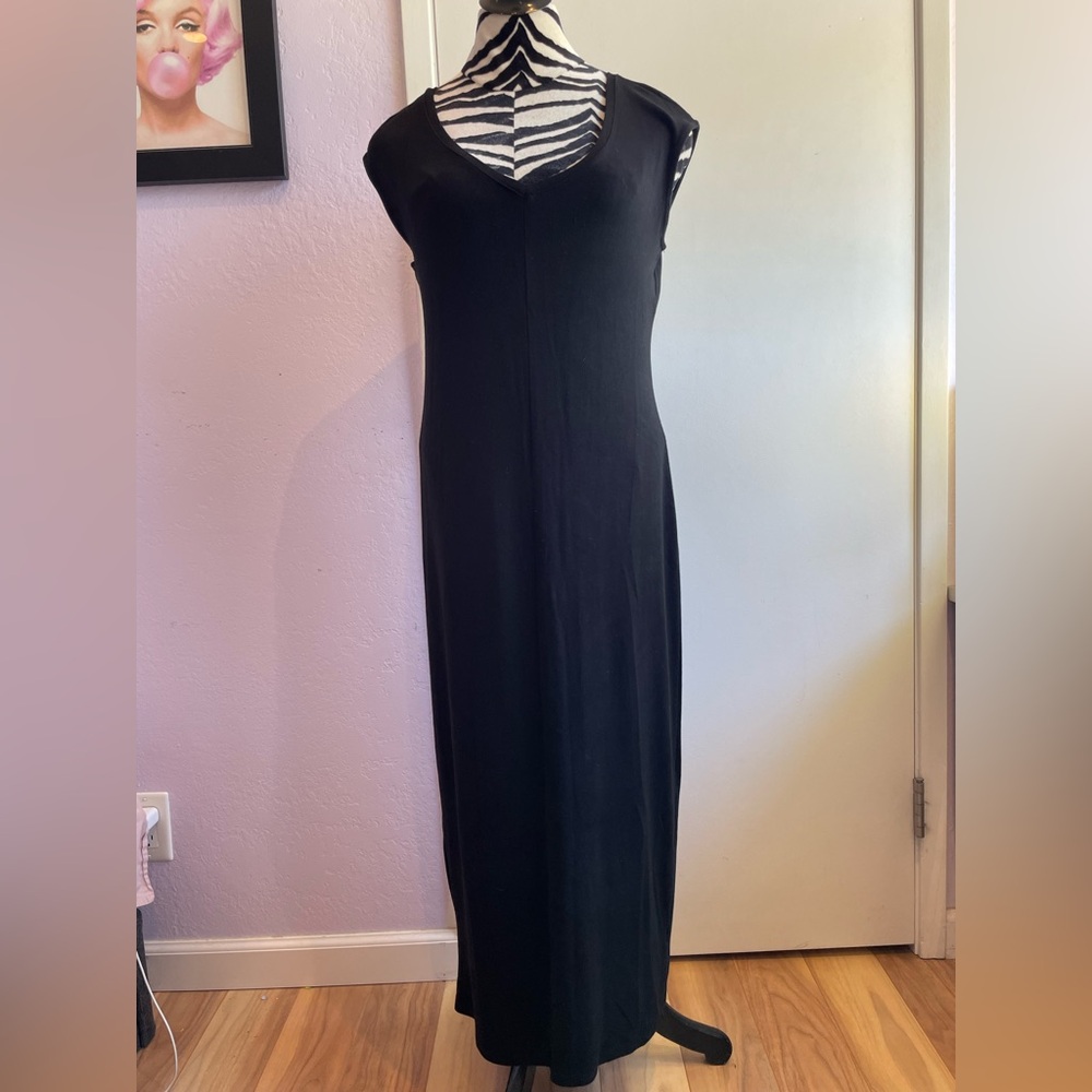 Philosophy Republic Black Sleeveless Stretch Maxi Dress